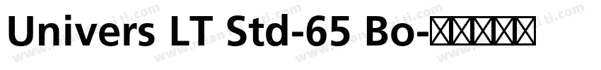 Univers LT Std-65 Bo字体转换